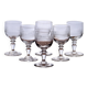 Antique 19th century mouth-blown glasses with gadroon carving