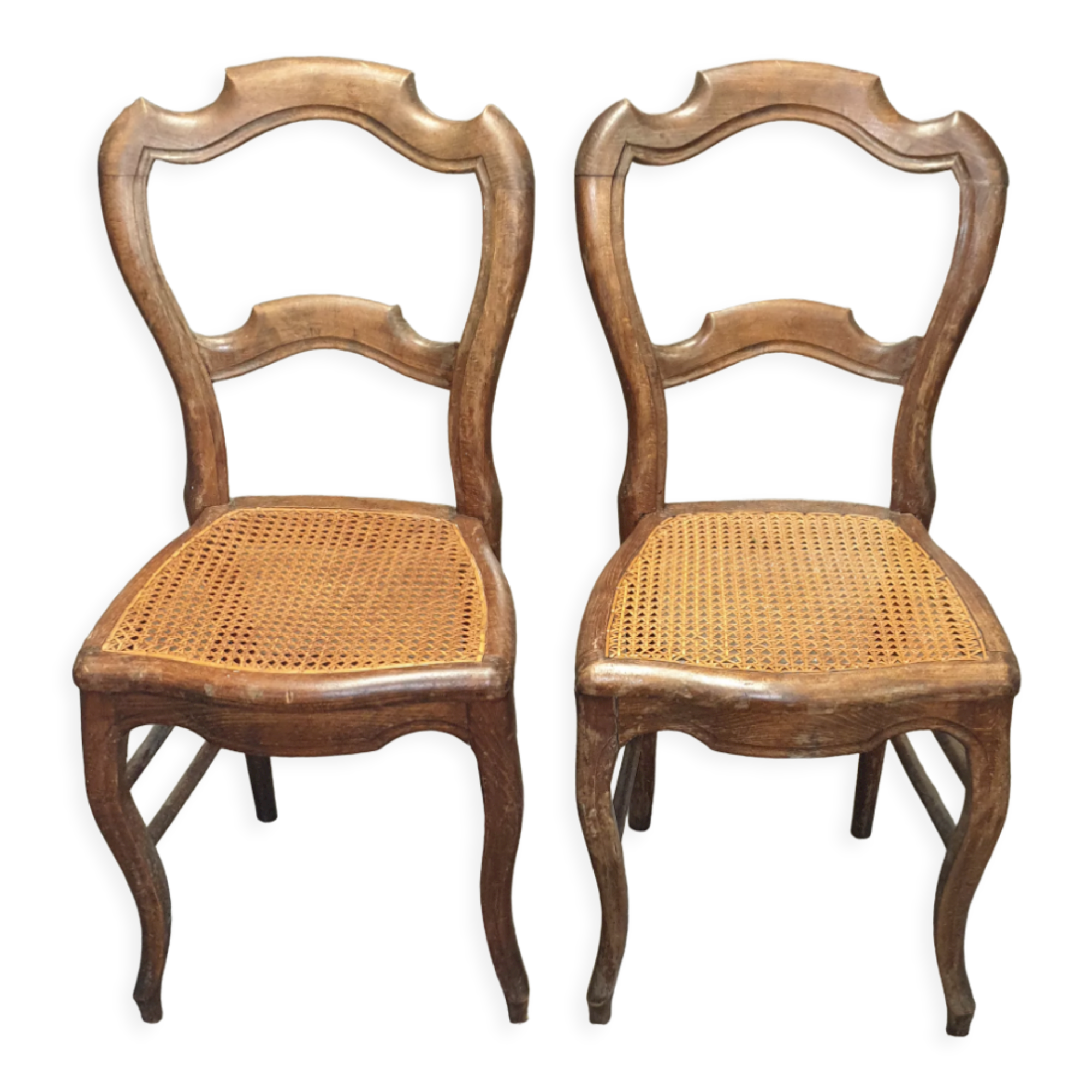 2 chairs cannée Louis Philippe