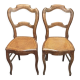 2 chairs cannée Louis Philippe