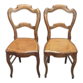 2 chairs cannée Louis Philippe