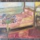 Interior scene portrait of the guest room in spring oil on canvas 1960