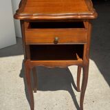 Classic wooden bedside table with drawer