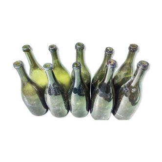 Bottles blown glass 18th century
