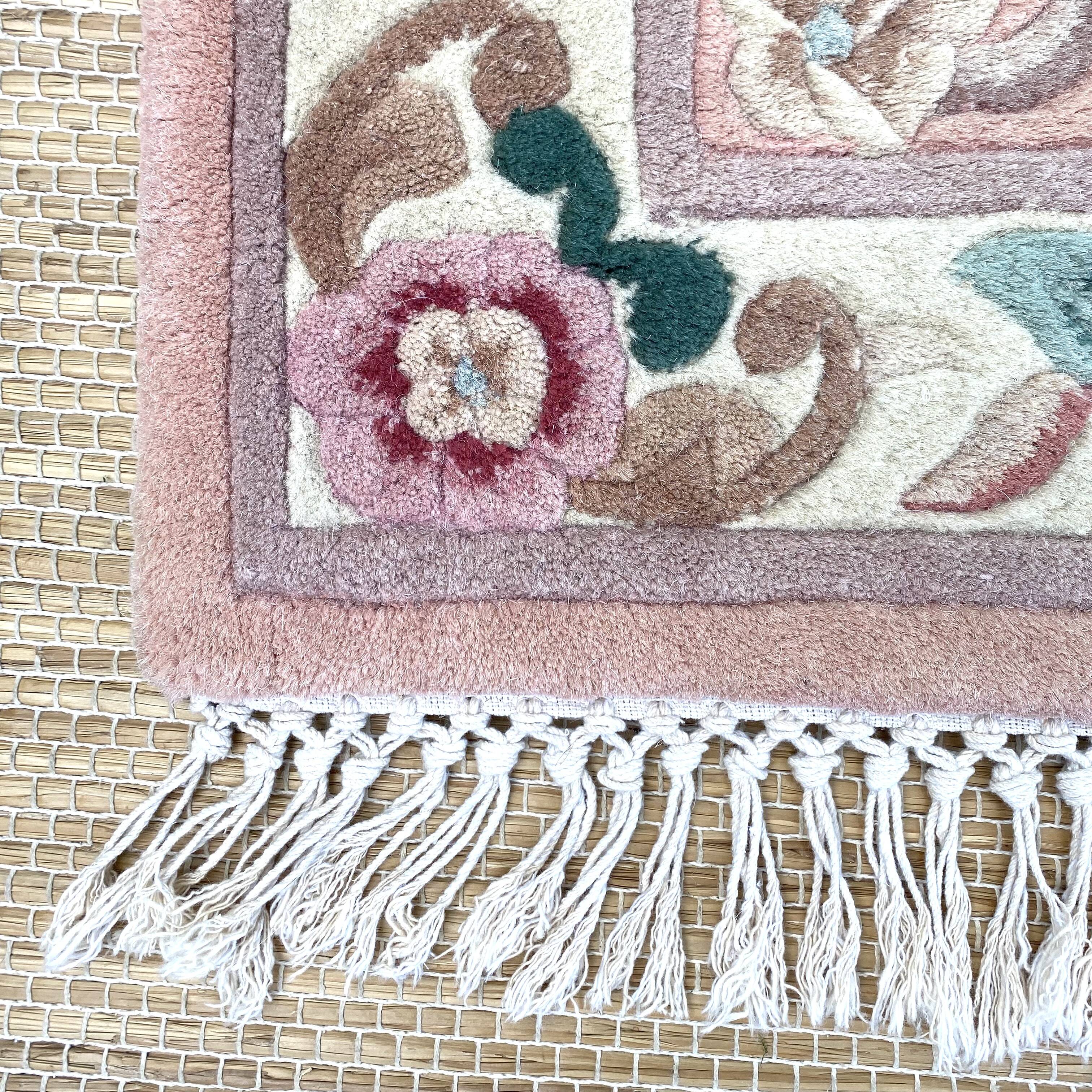 Vintage Chinese wool rug 60X92