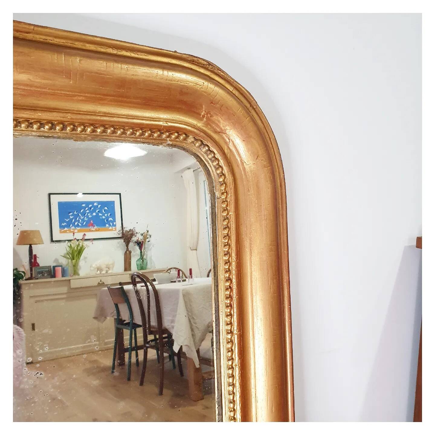 Antique gilded mirror Louis Philippe