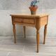 Formica and vintage wood bedside table