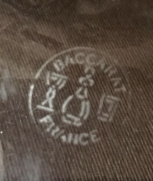 Superb ashtray or empty pocket of octagonal baccarat crystal shape