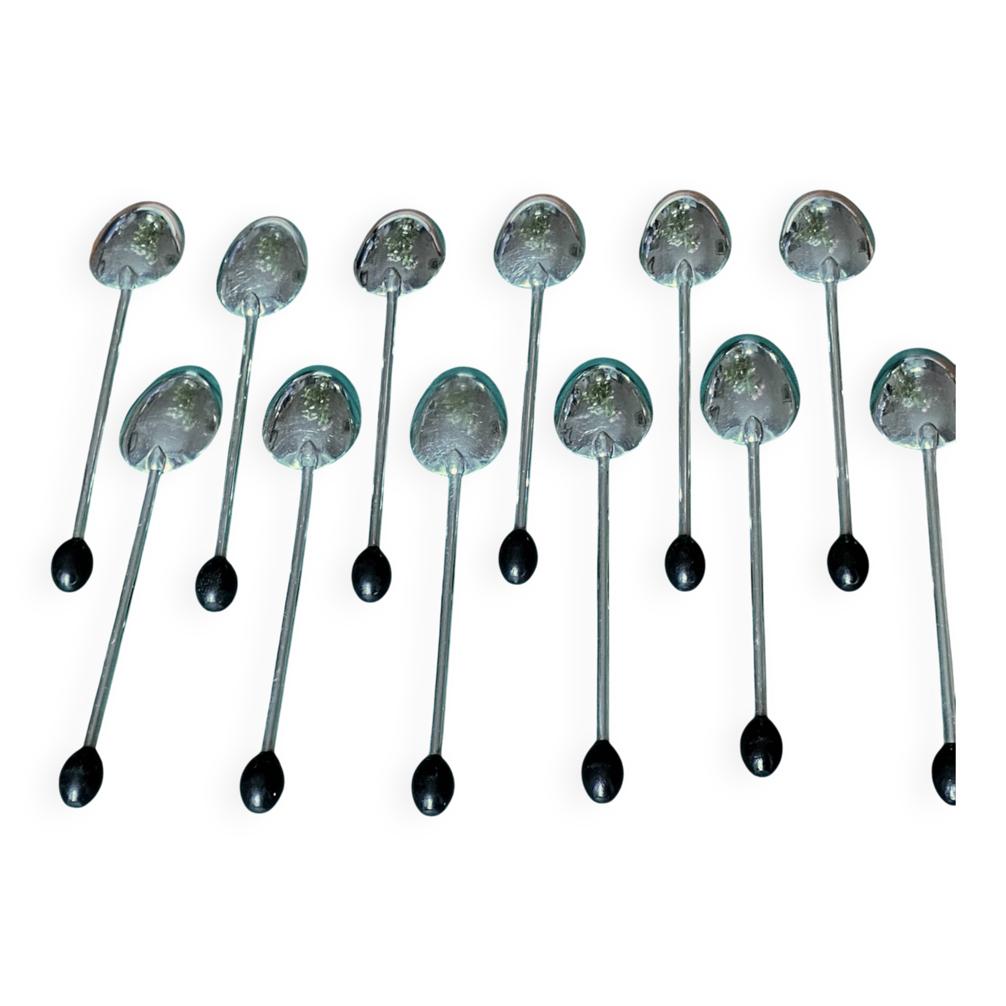 Christofle - 12 espresso spoons model Coffee Bean silver-plated metal