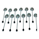 Christofle - 12 espresso spoons model Coffee Bean silver-plated metal