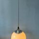 Vintage Guzzini Faro white acrylic glass pendant light