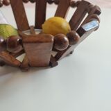 Teak fruit basket