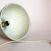 Suspension lampshade bell in vintage aluminum