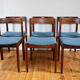 Série de 6 chaises scandinave palissandre Gessef