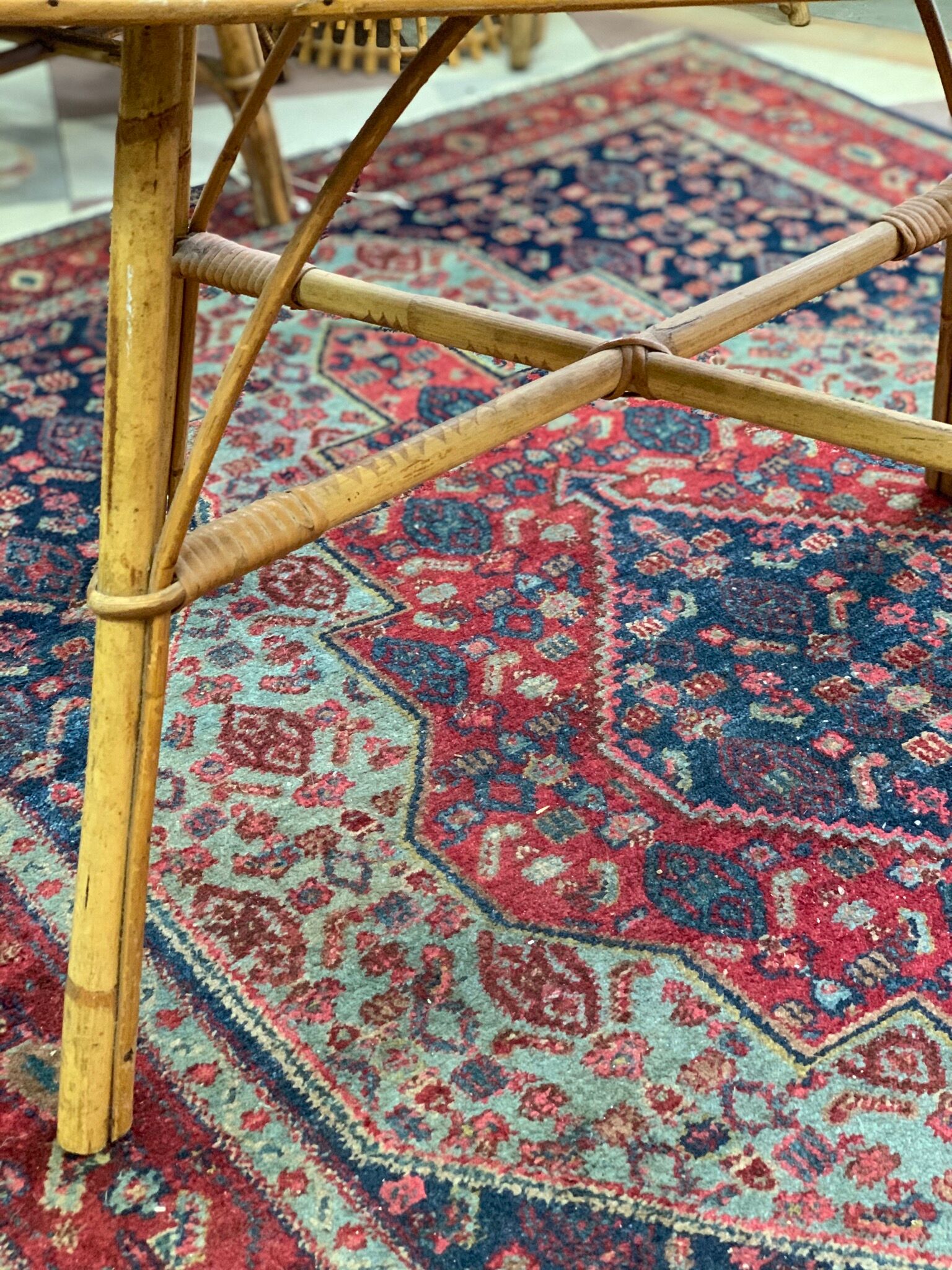 Rattan coffee table 1960s