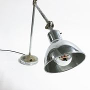 Vintage industrial chrome work light by AGI, 1930s