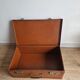 Old vintage military trunk orange metal