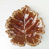 Vallauris vintage ceramic leaf pocket tray