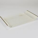 United Workshops Rigitulle brass and perforated metal plateau, Germany, 1970s