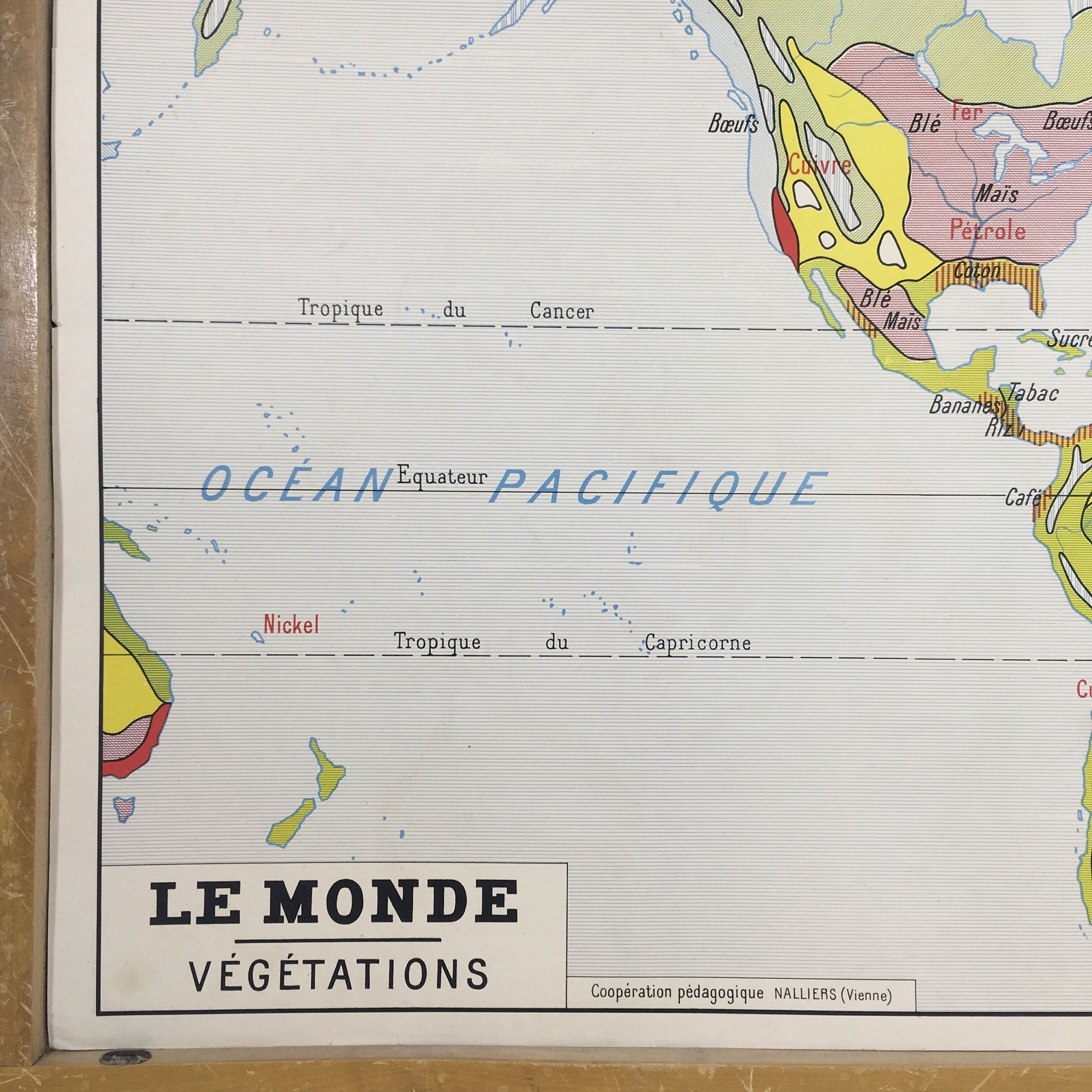 Worldwide geographic school poster double sided