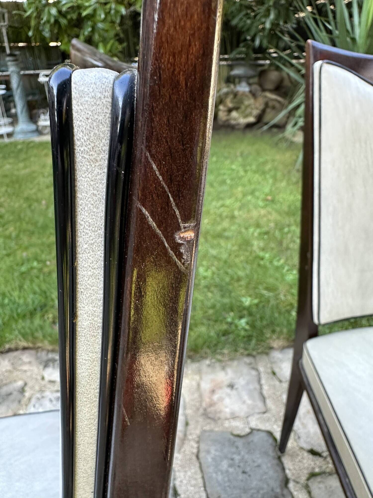 Set of 6 high back dining chairs from the 1950s - 1960s