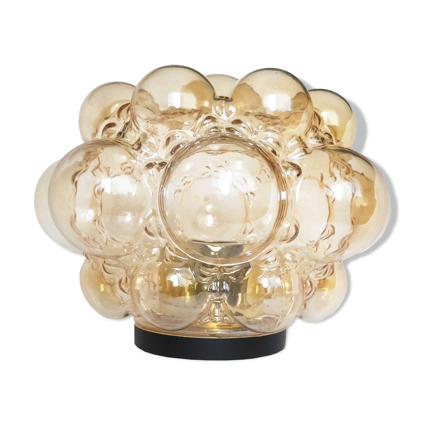 Amber Glass Bubble Applique by Helena Tynell, 1960s