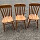 Set of 3 vintage chalet-style chairs.