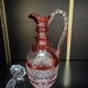 Red double-walled crystal carafe – Saint-Louis