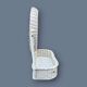 Off-white rattan vanity mirror – floral decoration – 1960s–1970s