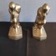 Brass bookend after rodin's "thinker"