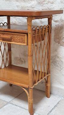 Rattan bedside