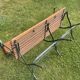 Banc de jardin vintage fer forgé et bois