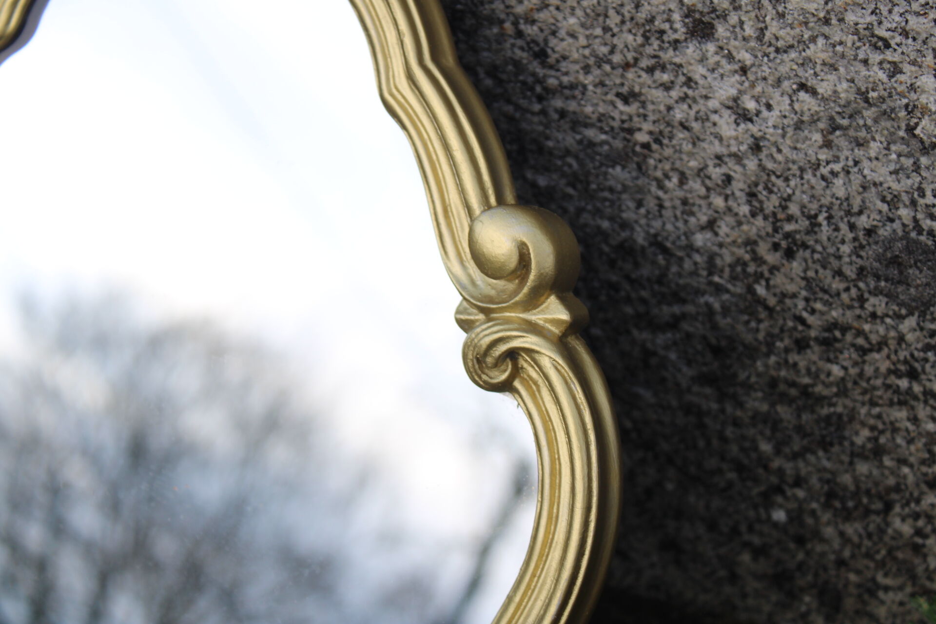 Miroir vintage doré 32x47cm