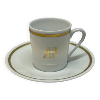 Porcelain mug monogrammed “AP”