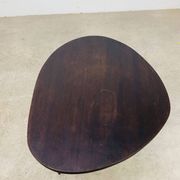 Tripod plant stand with compass feet, wood, 1950s
