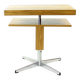 Functionalist Steel And Ash Wood Swivel Coffee Table, 1960s