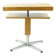 Functionalist Steel And Ash Wood Swivel Coffee Table, 1960s