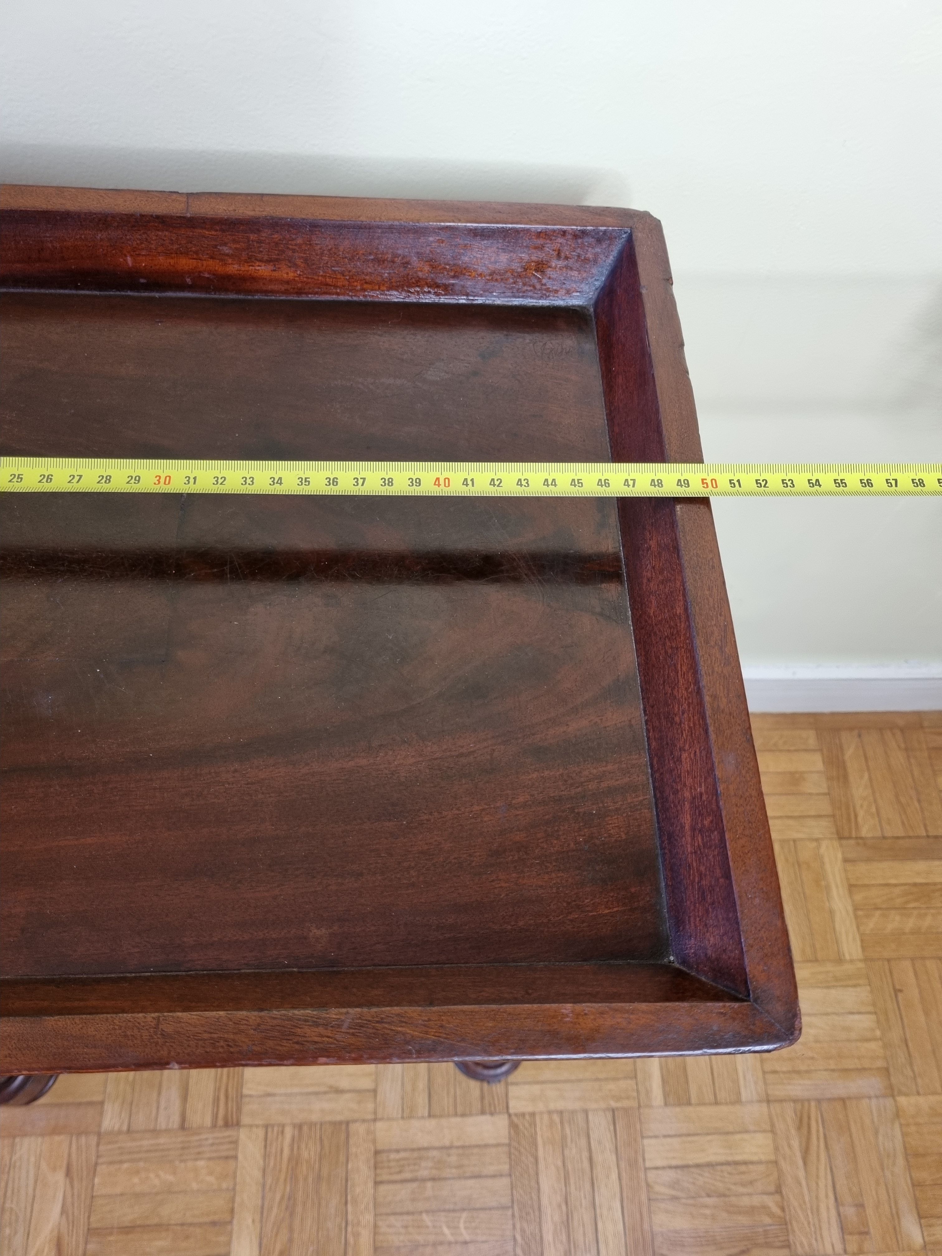 Old Empire period console in mahogany and veneer wood with bowl top