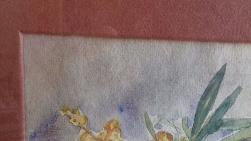 Ancient painting, watercolor with grapes