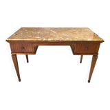 Wood and pink marble desk