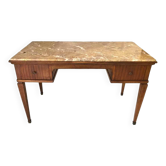 Bureau bois et marbre rose