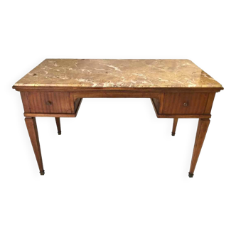 Wood and pink marble desk