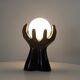 Vintage Italian ceramic and opaline lamp from the 80s