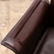 Tito Agnoli for Matteo Grassi leather dining table and six chairs