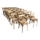 Set of 26 Baumann wooden bistro chairs from the 1950s France
