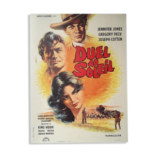 Movie poster "Duel in the Sun" Gregory Peck, Jennifer Jones 60x80cm 1963
