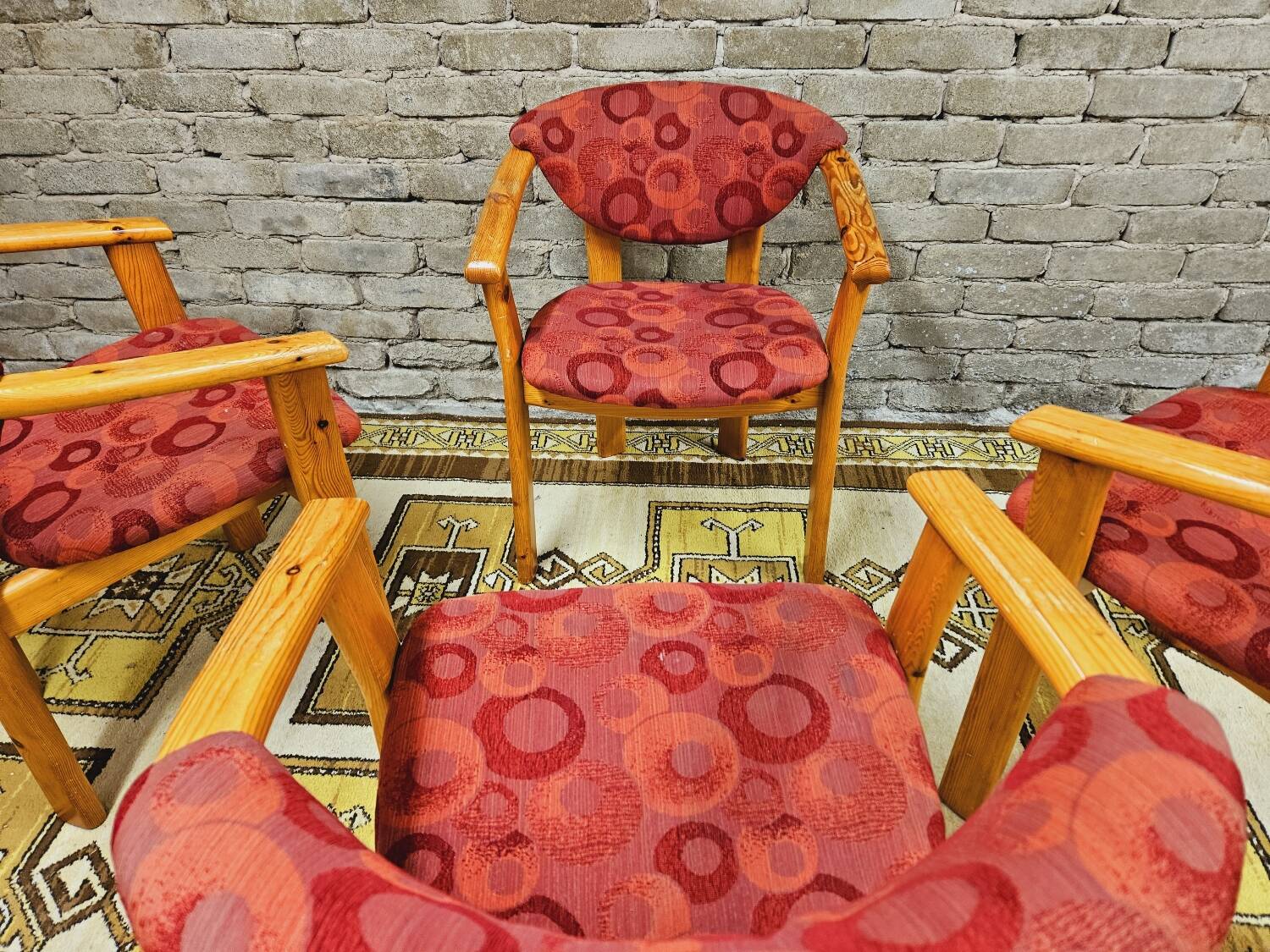 Set de 4 chaises en pin danois style Rainer Daumiller 1970