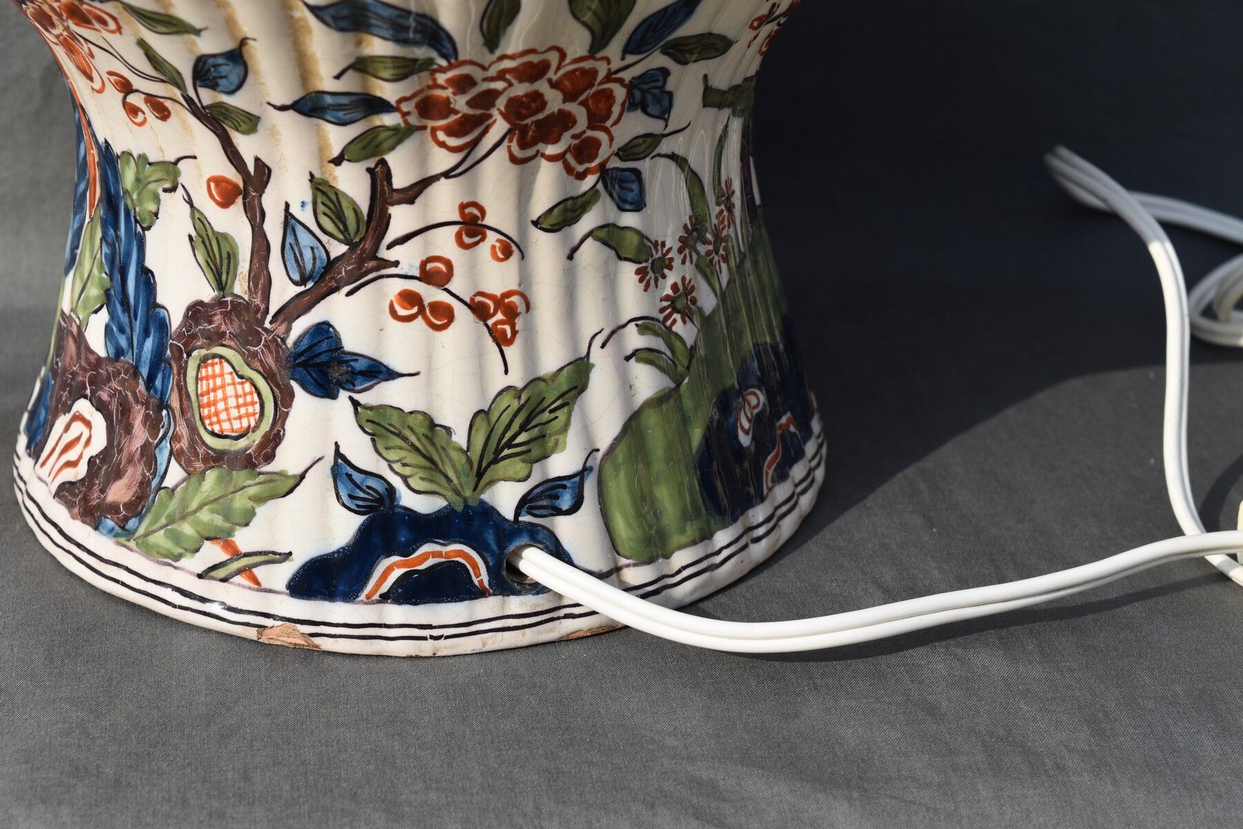 BIG LAMP IN DELFT DE DELFT polychrome decoration THE PARIS LAMPE