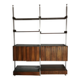 Modular shelves in Rio rosewood