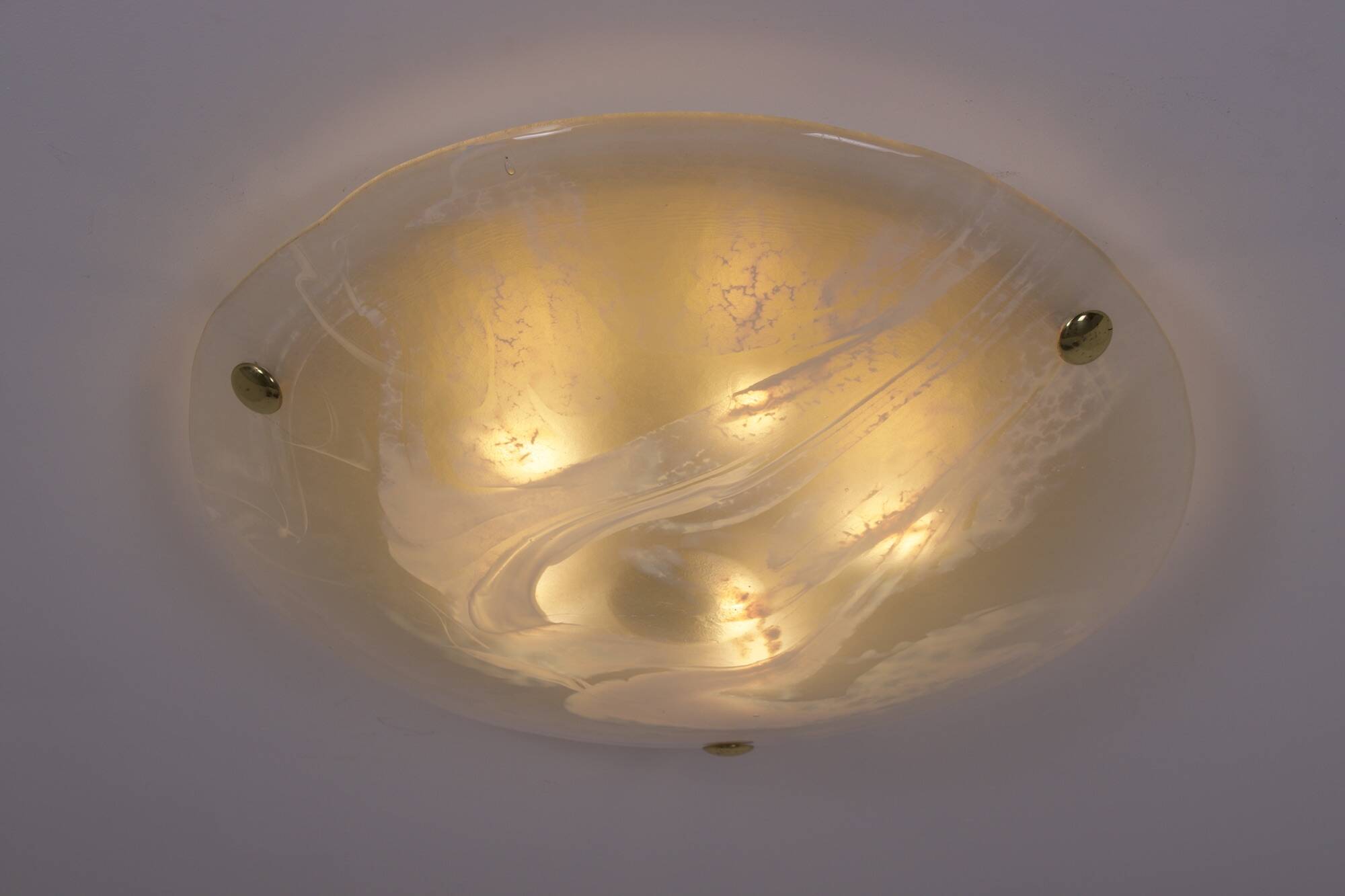 Brass and Murano ceiling light, 1970's.