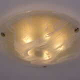 Brass and Murano ceiling light, 1970's.